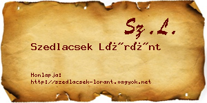 Szedlacsek Lóránt névjegykártya